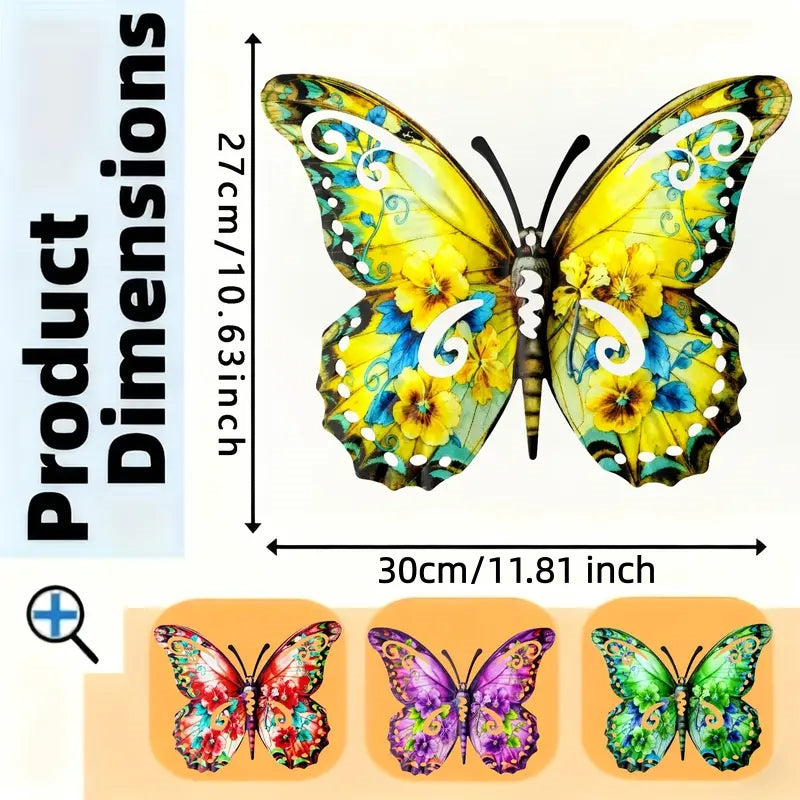 🦋 4-Pcs Metal Butterfly Wall Decor