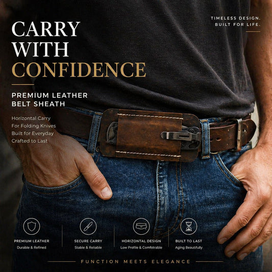 🔥The Ultimate Gift for Men🎁Leather Knife Sheath for Belt