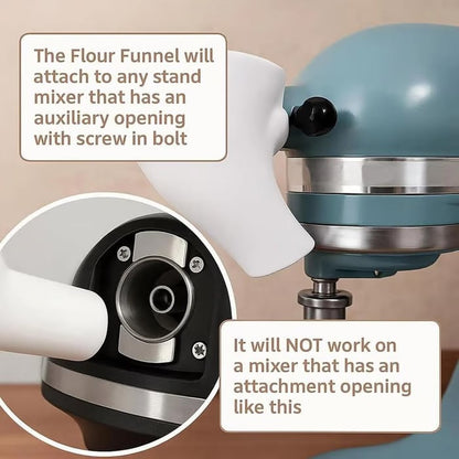 🎁LAST DAY 49% OFF - ✨Flour Funnel for Kitchen Aid Stand Mixer