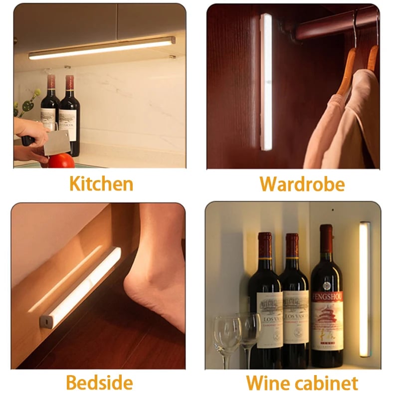 💡💡 Punch-free Smart Sensor Magnetic Rechargeable LED Lights