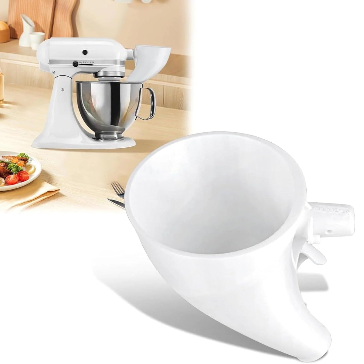 🎁LAST DAY 49% OFF - ✨Flour Funnel for Kitchen Aid Stand Mixer