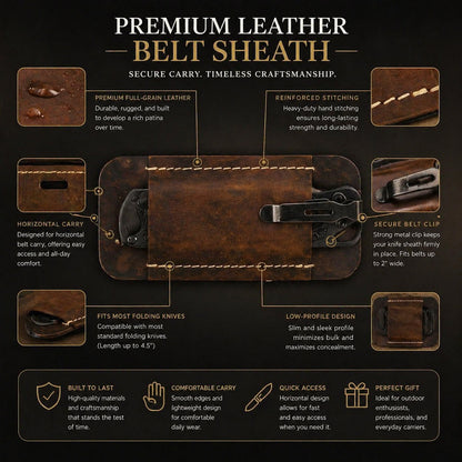 🔥The Ultimate Gift for Men🎁Leather Knife Sheath for Belt