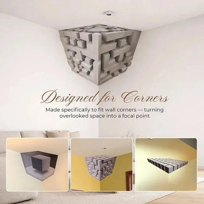 3D Optical Illusion Corner Wall Decor