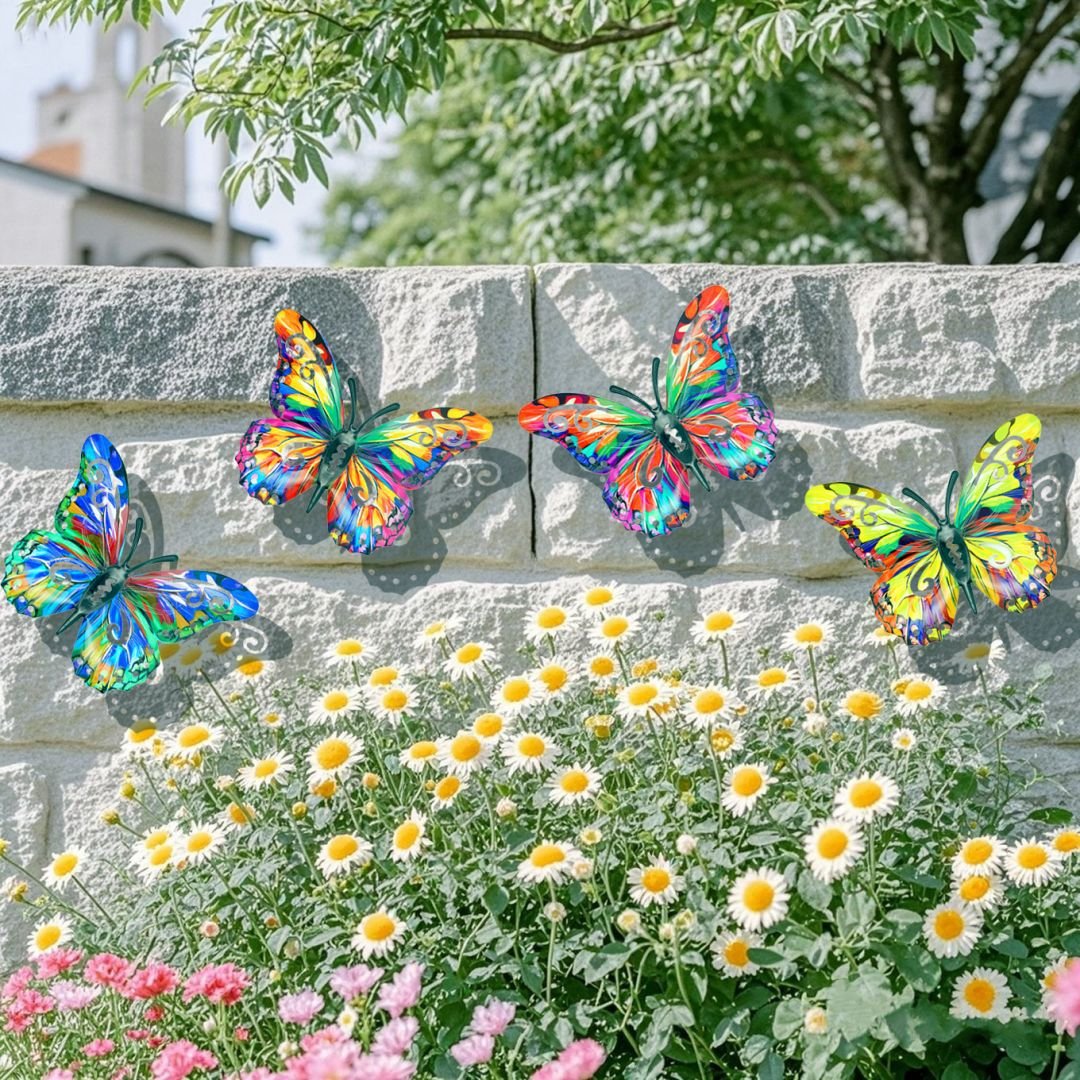 2026 Summer Hot Sale 49% OFF🔥4Pcs Butterfly Metal Wall Decor
