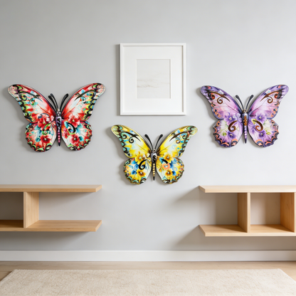 🦋 4-Pcs Metal Butterfly Wall Decor