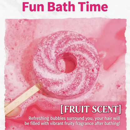 🍭Reusable Cute Lollipop Bath Bomb,Colorful Bubble Bath Ball for Fun Bath Time