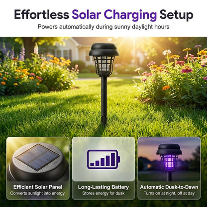 🔥 Last Day 50% OFF – 💜💛2-in-1 Solar Mosquito Zapper & Pathway Light 🦟🚫🌙Waterproof & Weather-Resistant
