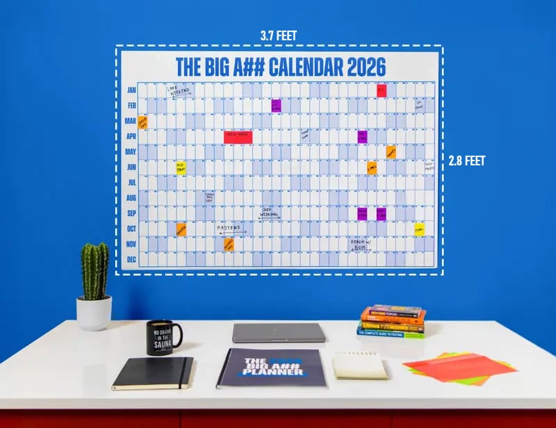 🔥Last Day 50% OFF 📅The Big A## Calendar 2026 - Flexible Dry-Erase Material ✍️Design Your Amazing Year!🏃