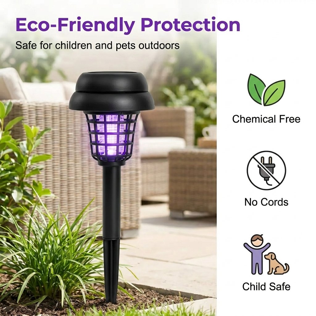 🔥 Last Day 50% OFF – 💜💛2-in-1 Solar Mosquito Zapper & Pathway Light 🦟🚫🌙Waterproof & Weather-Resistant