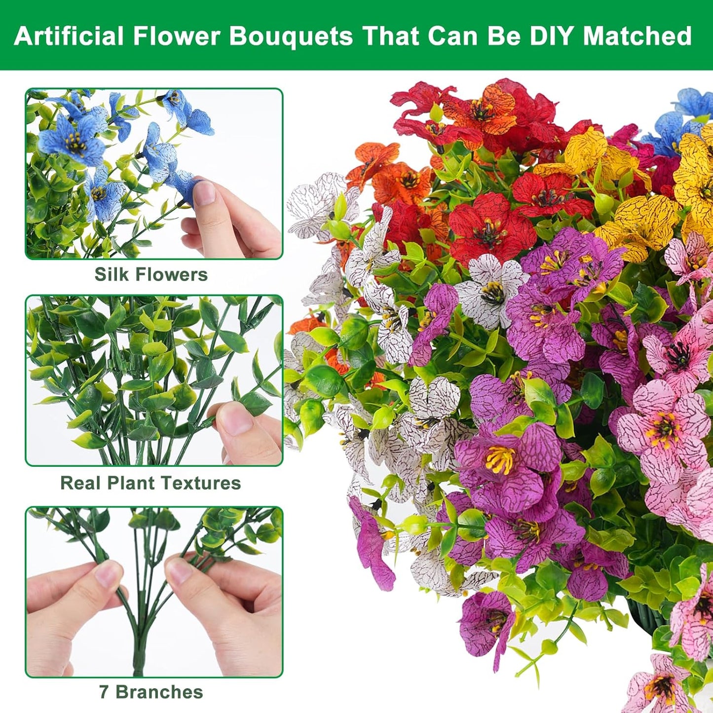 💥Only $1.98Last Day Promotion!🌺UV Resistant Colorful Artificial Flower