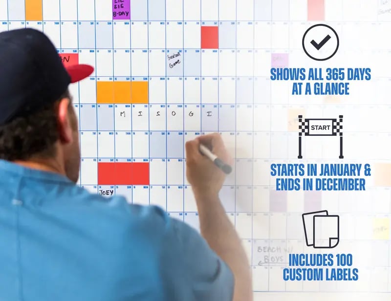 🔥Last Day 50% OFF 📅The Big A## Calendar 2026 - Flexible Dry-Erase Material ✍️Design Your Amazing Year!🏃