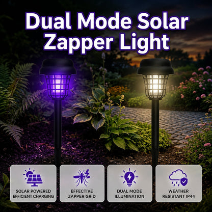 🔥 Last Day 50% OFF – 💜💛2-in-1 Solar Mosquito Zapper & Pathway Light 🦟🚫🌙Waterproof & Weather-Resistant