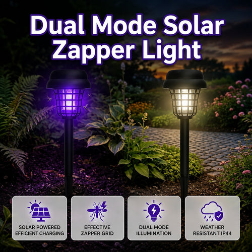 🔥 Last Day 50% OFF – 💜💛2-in-1 Solar Mosquito Zapper & Pathway Light 🦟🚫🌙Waterproof & Weather-Resistant