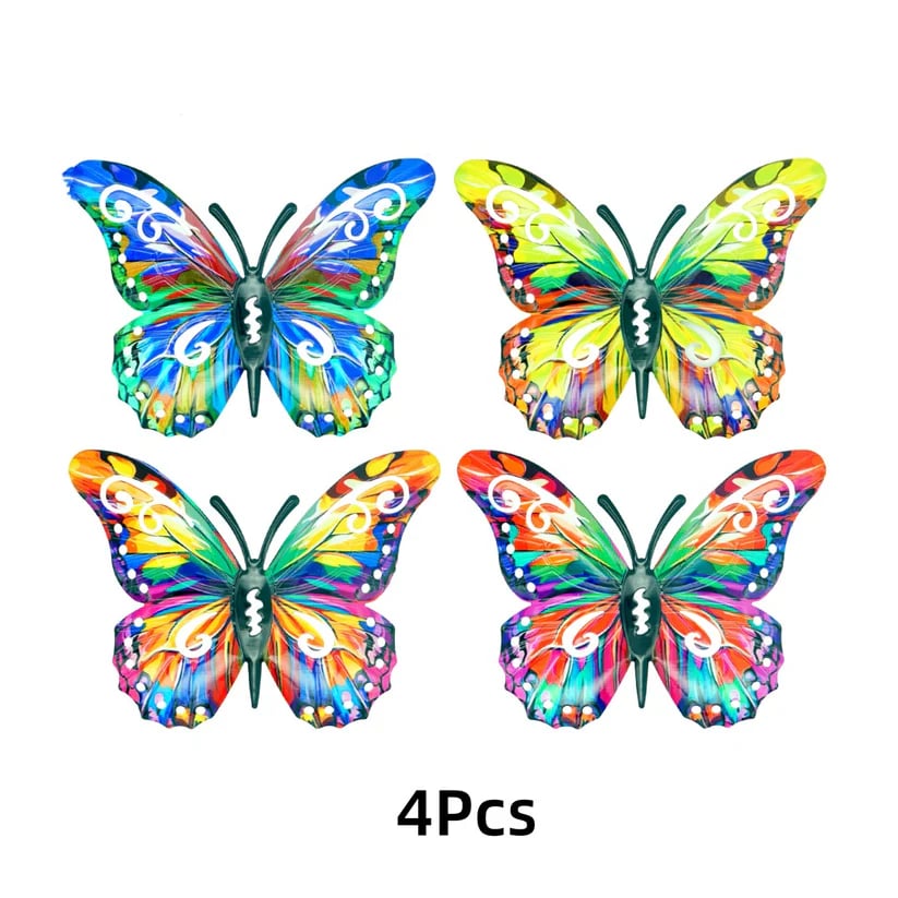 2026 Summer Hot Sale 49% OFF🔥4Pcs Butterfly Metal Wall Decor