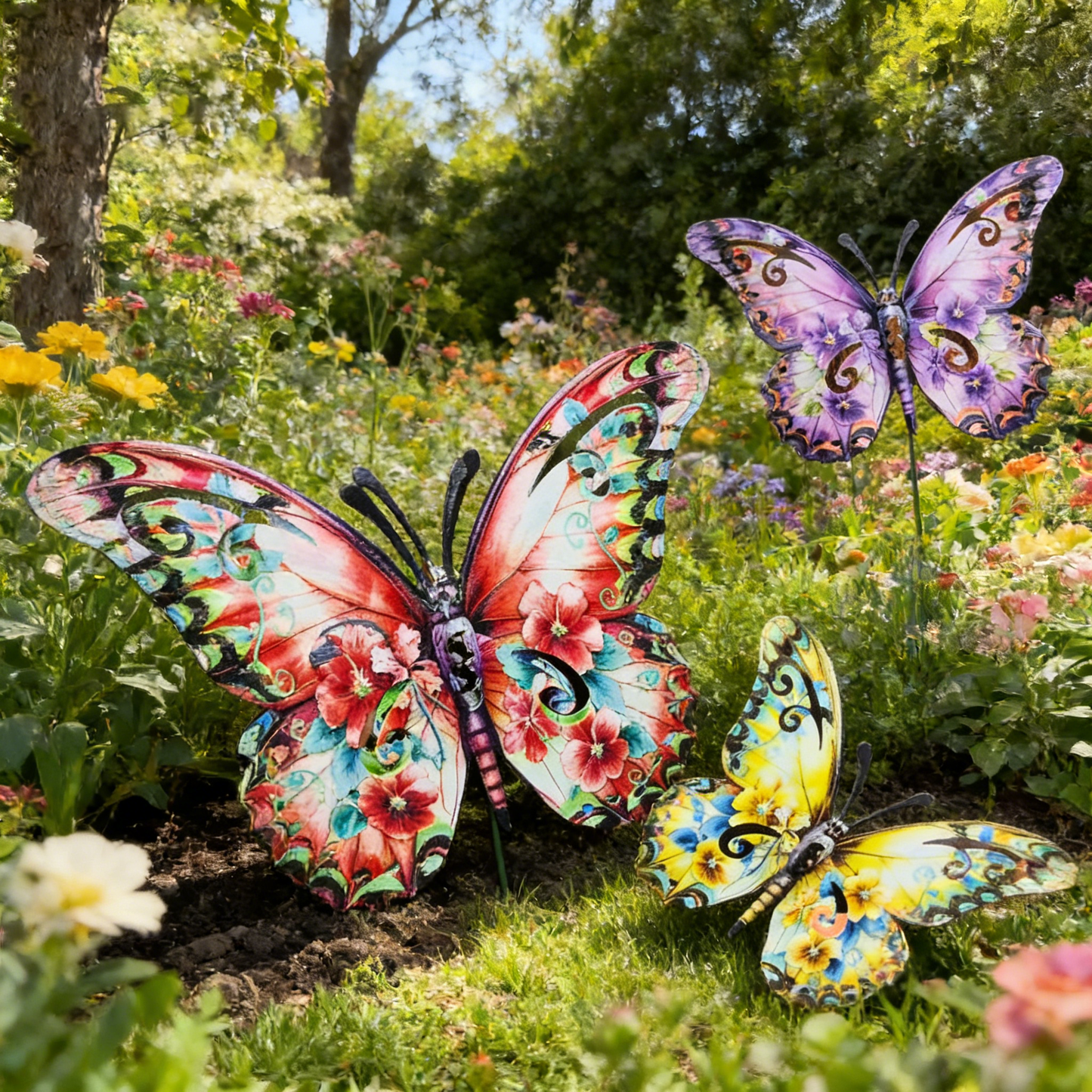 🦋 4-Pcs Metal Butterfly Wall Decor