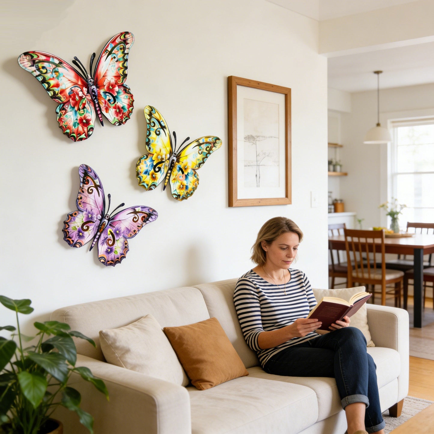 🦋 4-Pcs Metal Butterfly Wall Decor