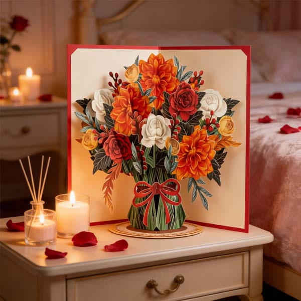 🏆55K+ SOLD! 🌼💌 Forever-Blooming 3D Flower Pop-Up Card– Personalized Love Message & Everlasting Bloom 🎁