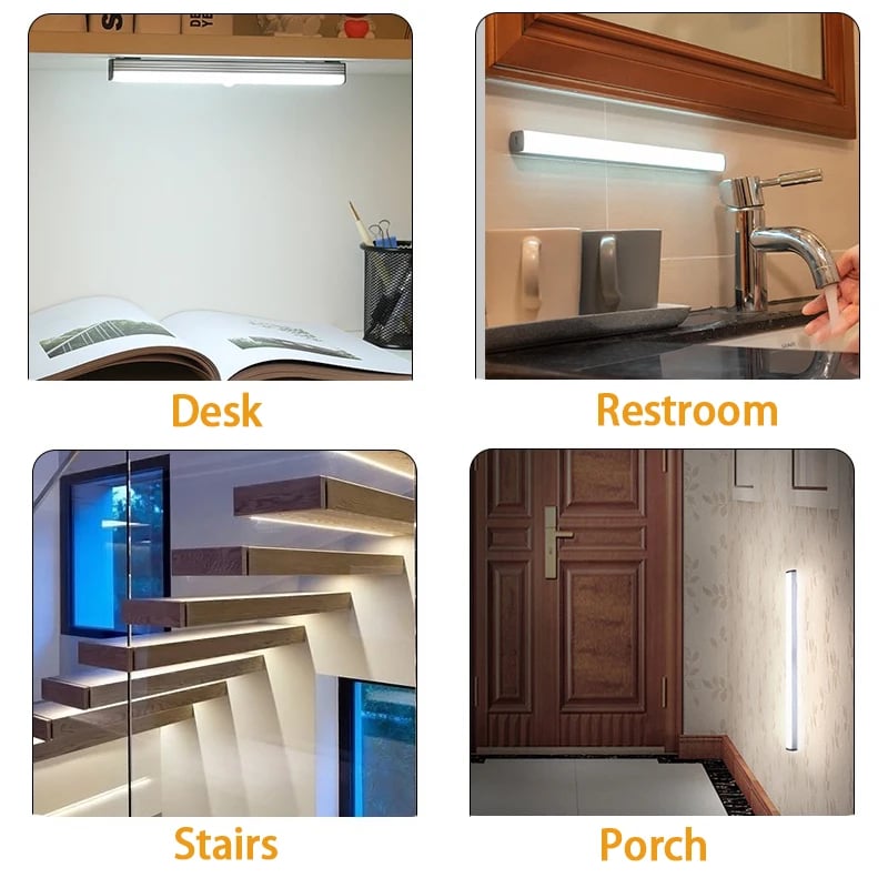 💡💡 Punch-free Smart Sensor Magnetic Rechargeable LED Lights
