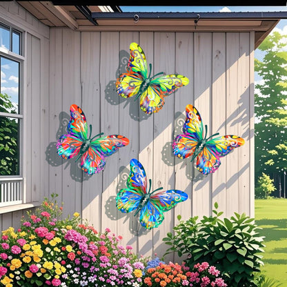 2026 Summer Hot Sale 49% OFF🔥4Pcs Butterfly Metal Wall Decor