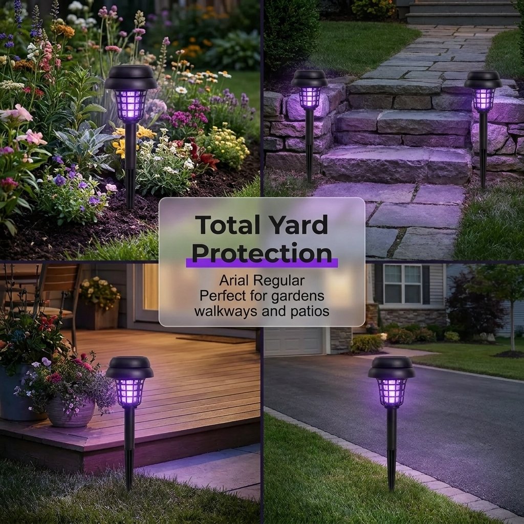 🔥 Last Day 50% OFF – 💜💛2-in-1 Solar Mosquito Zapper & Pathway Light 🦟🚫🌙Waterproof & Weather-Resistant