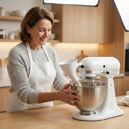 🎁LAST DAY 49% OFF - ✨Flour Funnel for Kitchen Aid Stand Mixer