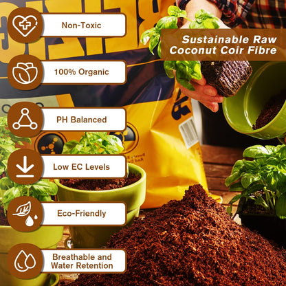 🔥LAST DAY 49% OFF🌱Premium Organic Coconut Coir Bricks for Plants🌱