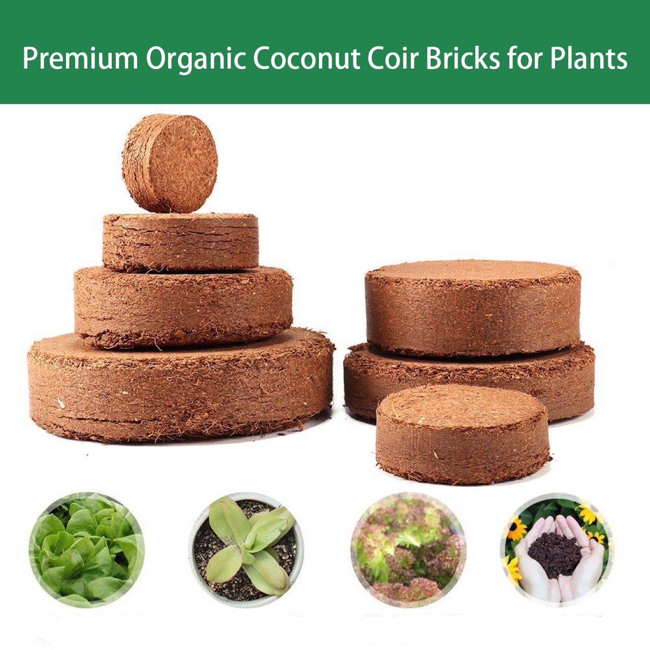 🔥LAST DAY 49% OFF🌱Premium Organic Coconut Coir Bricks for Plants🌱