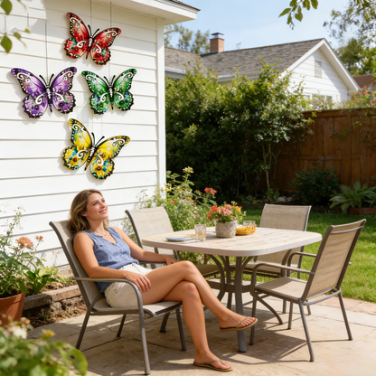 🦋 4-Pcs Metal Butterfly Wall Decor