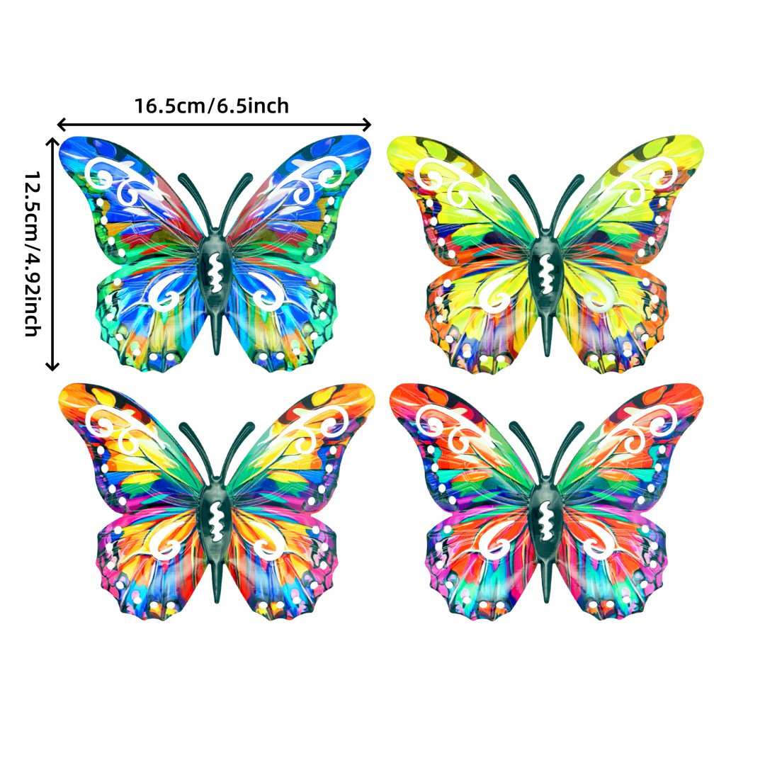 2026 Summer Hot Sale 49% OFF🔥4Pcs Butterfly Metal Wall Decor