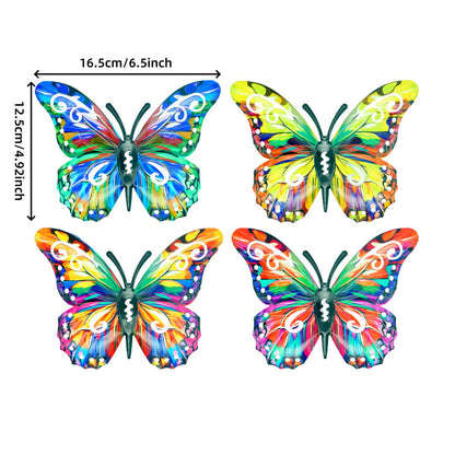 2026 Summer Hot Sale 49% OFF🔥4Pcs Butterfly Metal Wall Decor