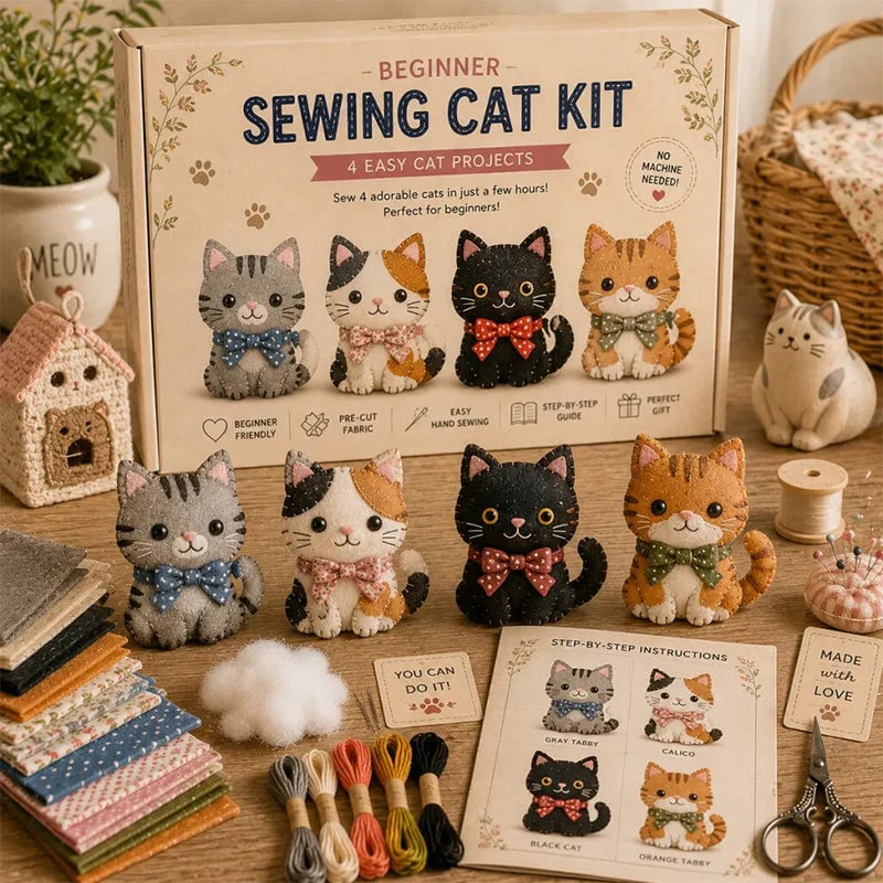 🧶Beginner-Friendly🐦DIY Fabric Animal Craft Kit – Creative Handmade Art