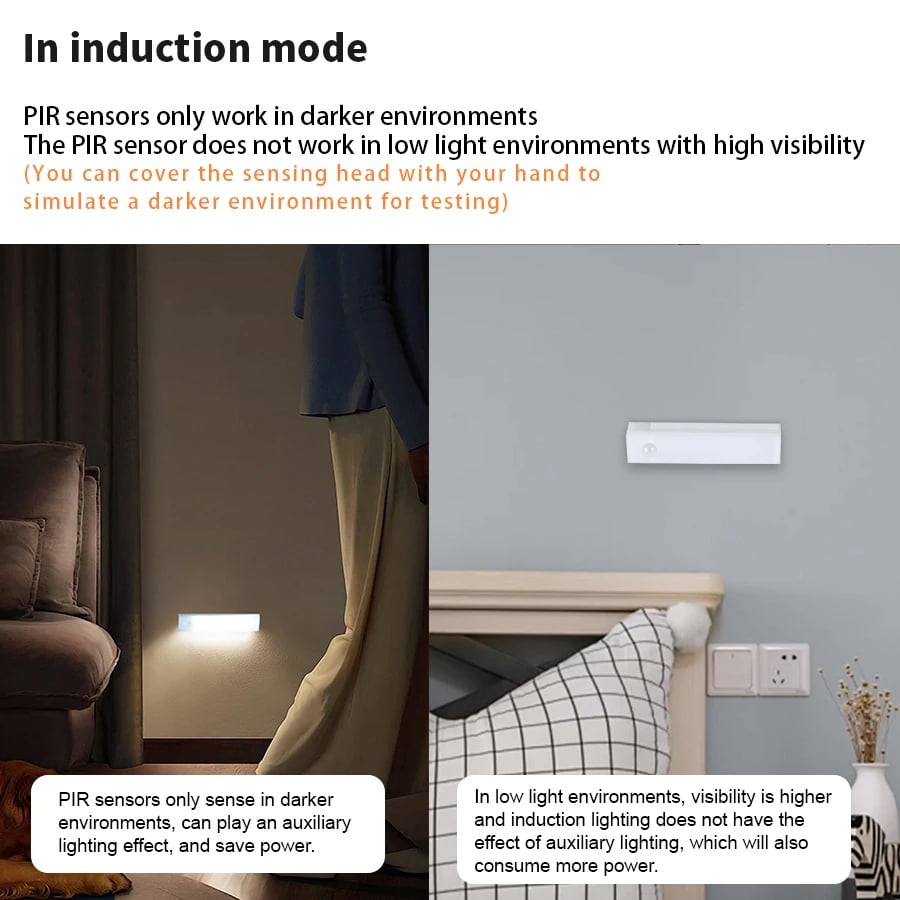 💡💡 Punch-free Smart Sensor Magnetic Rechargeable LED Lights