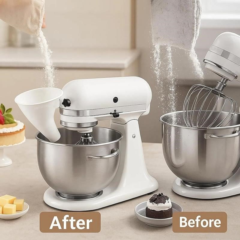 🎁LAST DAY 49% OFF - ✨Flour Funnel for Kitchen Aid Stand Mixer