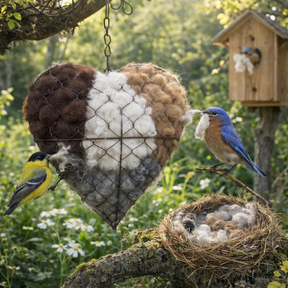 🔥LAST DAY 60% OFF - ☁ Handmade Alpaca Fiber Bird Nesting Heart 🏡 Buy 2 Free Shipping 💕