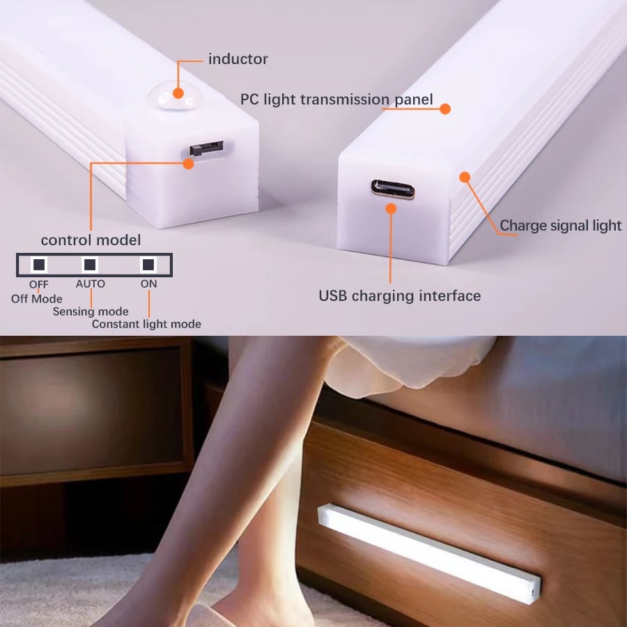 💡💡 Punch-free Smart Sensor Magnetic Rechargeable LED Lights