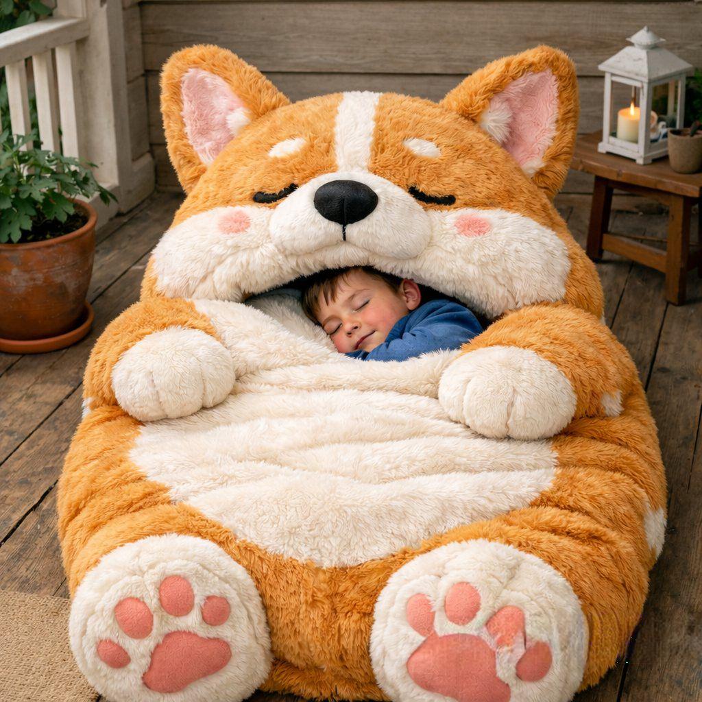 🔥Hot Sale 49% off🌟🐶 Fluffy dog sleeping bag– Soft, Warm & Purrfectly Cozy😴