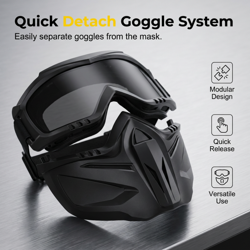 Pryxo™ Detachable Full Face Goggle Mask