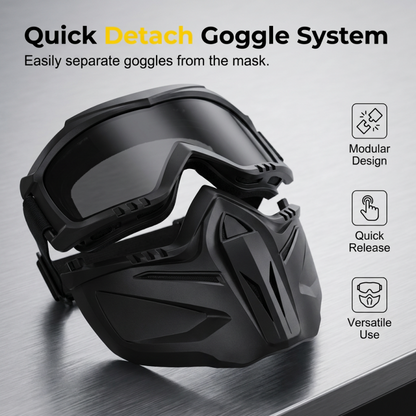 Pryxo™ Detachable Full Face Goggle Mask