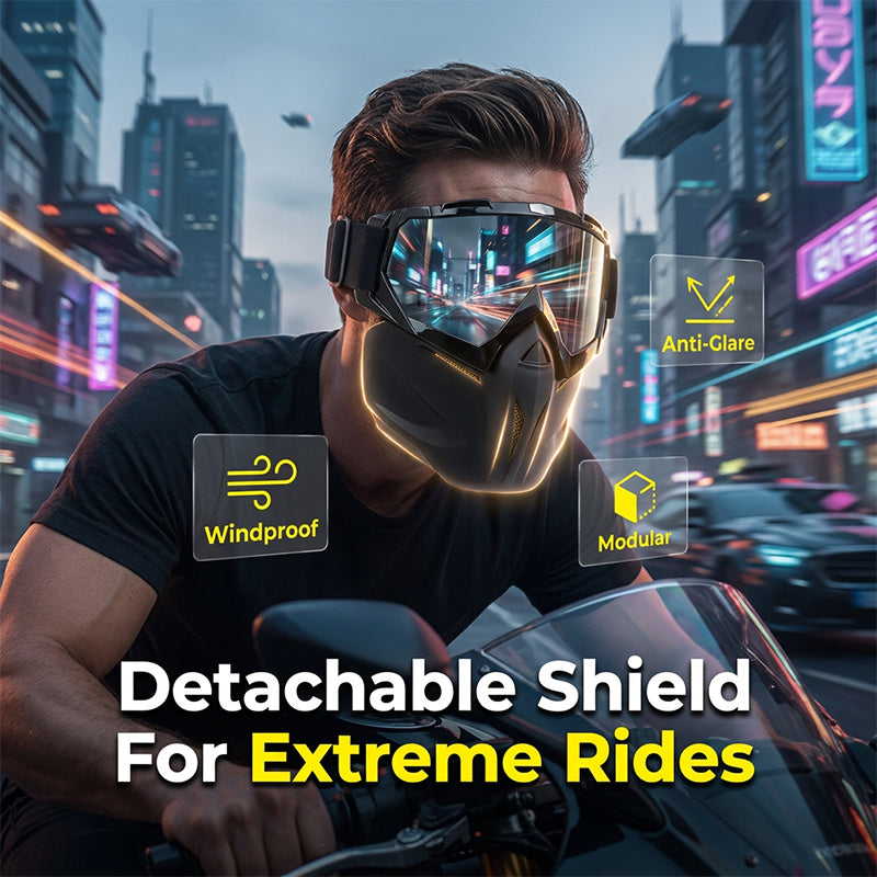 Pryxo™ Detachable Full Face Goggle Mask
