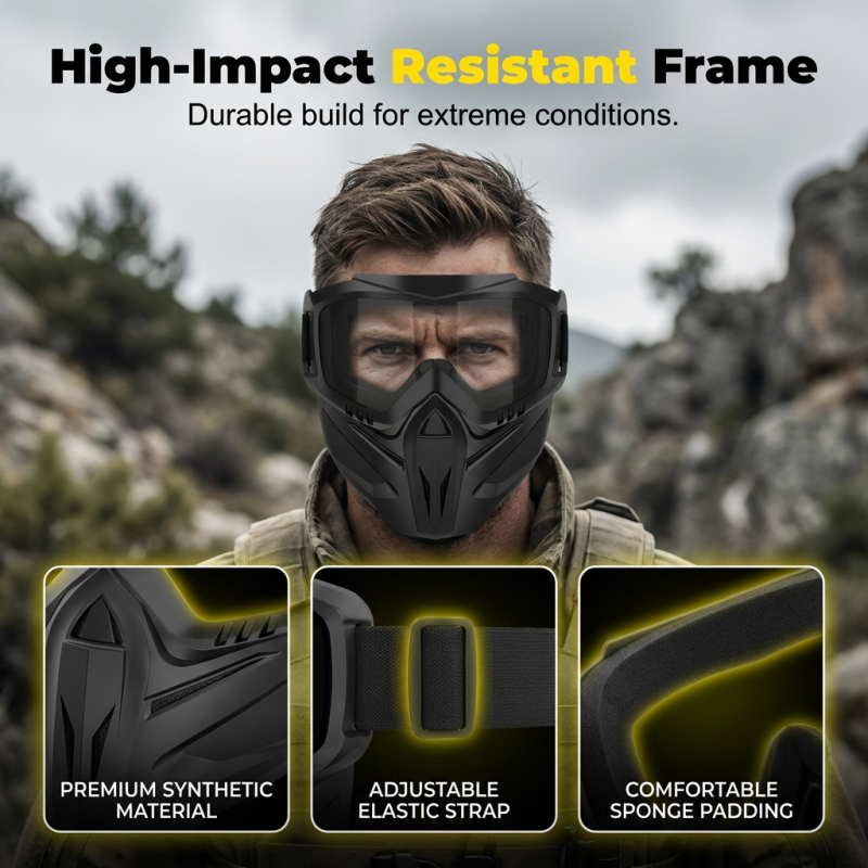 Pryxo™ Detachable Full Face Goggle Mask
