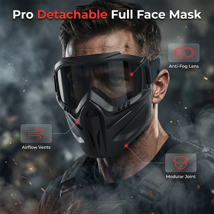 Pryxo™ Detachable Full Face Goggle Mask